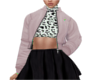 Bomber beige jacket leop