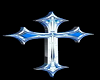 3D Blue Goth Cross
