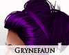 Black purple messy hair