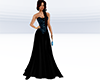 Elegant Black Blue Gown