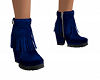 Gig-Blue Fringe Boots