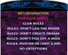 80s Gen Rules Sign