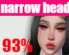 👩93% narrow head