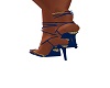 gold hearts heels blue