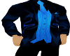 Blue silk suit