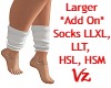 Larger Add Socks White