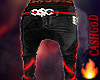 C$C Black/Red Jeans