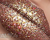 Welles Glitter gold lips