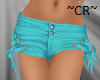~CR~Aqua Tied Shorts