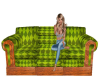 Lime sofa with poses