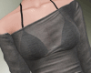 Grey Sheer Top