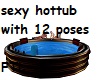 foxy hot tub with poses