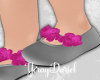 Y: Grey Flower Shoes