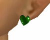 MD Green Heart Studs