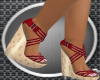 (VF) Red Wedge Sandals