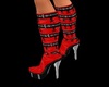 !Red boots w/black skull