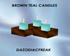 Brown Teal Candles