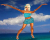 (MKCP) Turquoise top