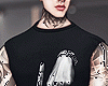 T Black Tank Print