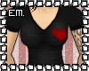 [EM] Heart Tee Black