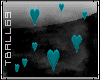 Teal Floating Hearts