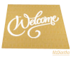 White/Gold Welcome mat