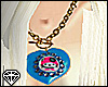 ;> TT Blue Kitty neclace