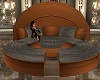 brn & gray sofa
