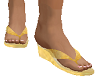 ~P~Sheer Sandals Yellow
