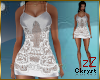 cK Yasmin Lace Dress Wte