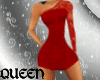 [Q]One sleeve red dress