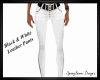 White&Blk Leather Pants