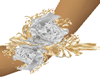 silver gold wrist corsag