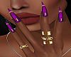 !P! Rings Purple Nails