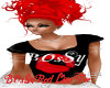 B0sSy Red Lips Blk Tee
