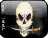 skull with knife sticker