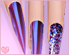 B. Violet Sparkle Nails