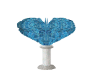 Blue Heart Rose Pedestal