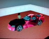neon  pink  car
