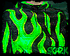 hoddie flames green y2k