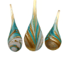 3 Glowing Gold Vases