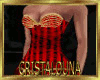 Cabaret red corset dress
