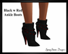Black & Red Ankle Boots