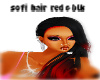 sofi hair  red & blk