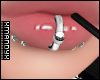 Silver Lip Piercing