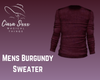 Mens Burgundy Sweater
