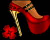 Red Gold Black heels