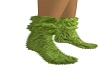 green soft n fluffy sock