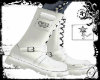 Starz white combat boots