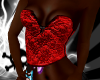 !  Red lace corset top